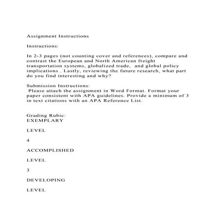 Assignment InstructionsInstructionsIn 2-3 pages (not co