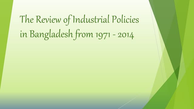 The Review of Industrial Policies  ...