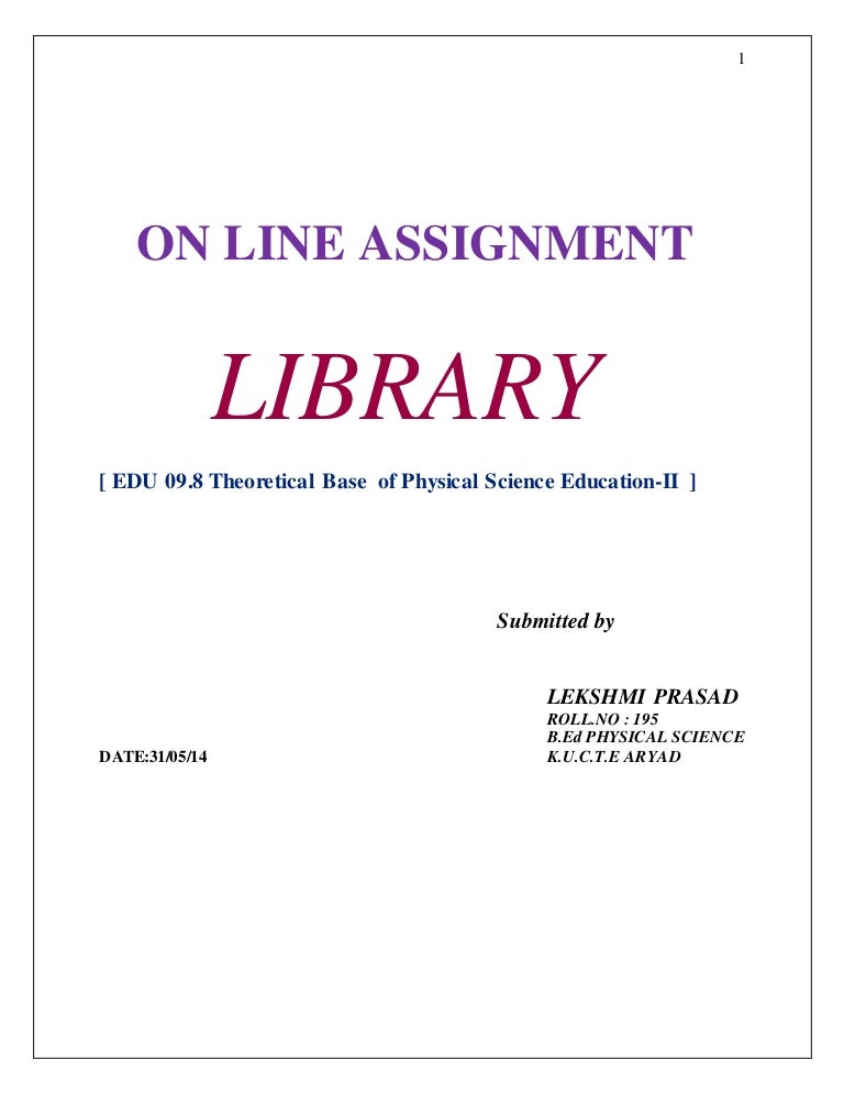 Assignment about library