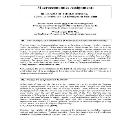 Assignment Macecon 1011 | DOC
