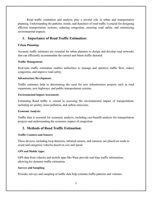 TRAFFIC VOLUME STUDIES | PPTX | Auto Safety | Automotive