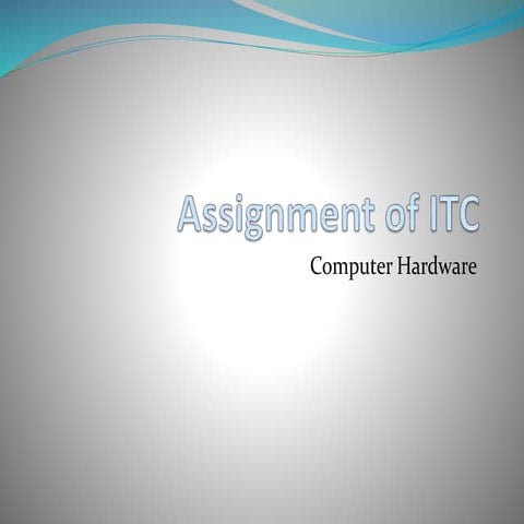 Assignment of input and output devices | PPTX