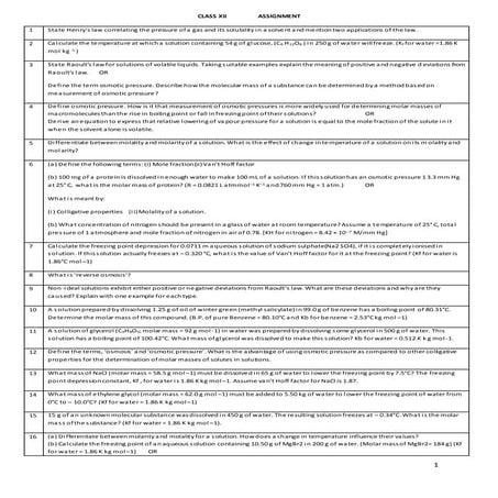 Assignment of solution