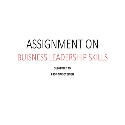 Business leadership skills