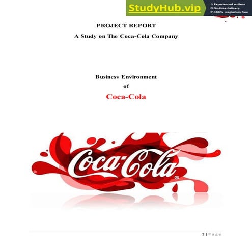 Assignment On Coca-Cola Company