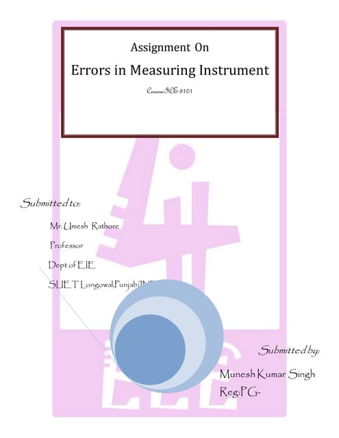 Assignment on errors