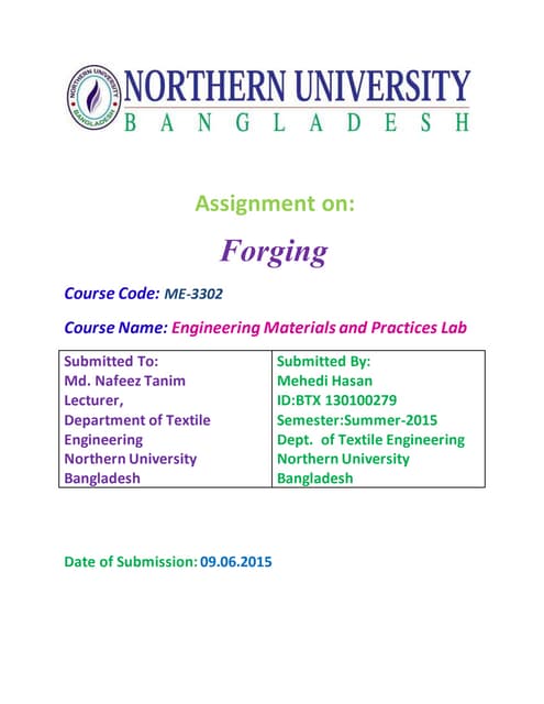Different Types of Forging Process | PDF