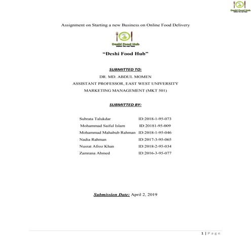 Online food delivery 