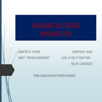  strategy implementation