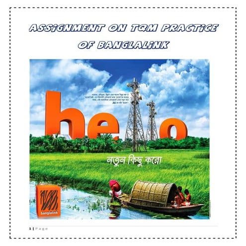 Assignment on tqm practice of banglalink