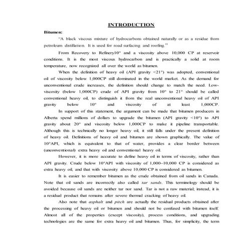 Assignment or Presentation on "BITUMEN" by Muhammad Luqman