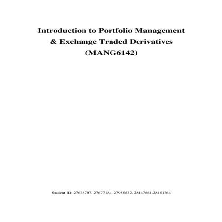 Coursework- Soton (Single Index Model and CAPM)