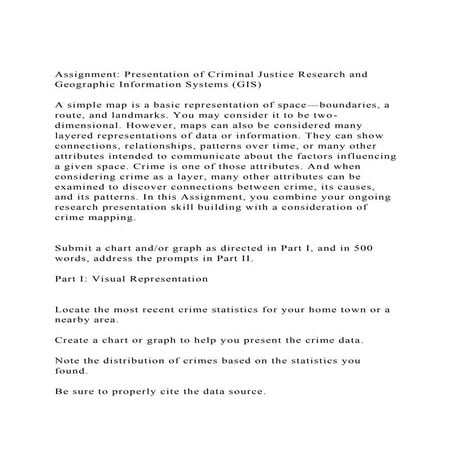 Assignment Presentation of Criminal Justice Research and Geogra.docx