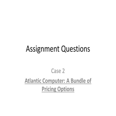 Assignment questions