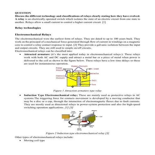 Relays classificatiion according to technology and design basics 