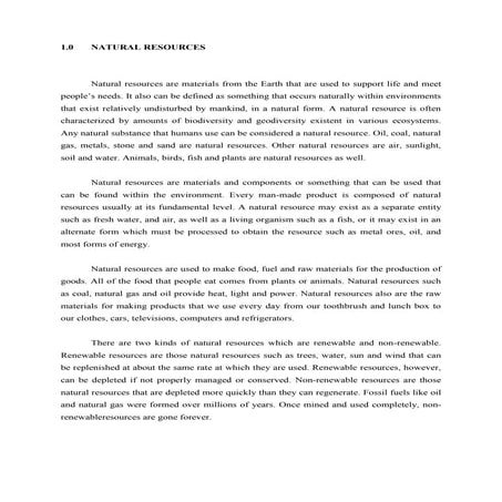 Relationship Between Natural Resources and Human Civilization