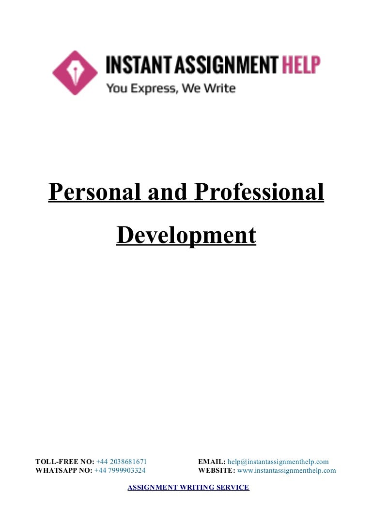 manage personal and professional development assignment