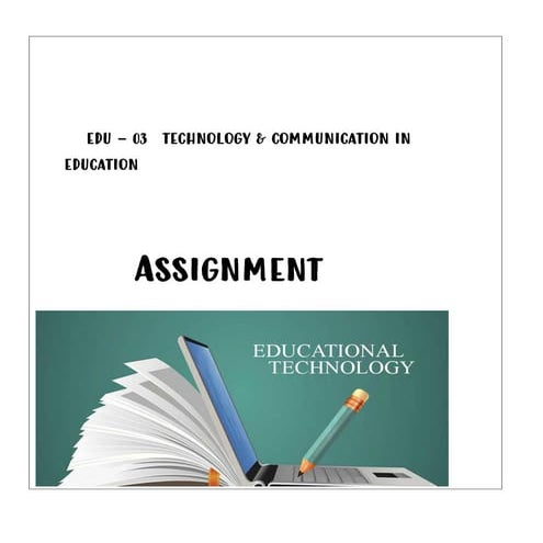 Technology and communication in education online  assignment