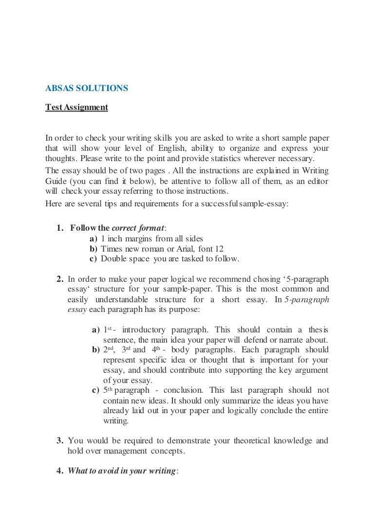 Assignment test picture