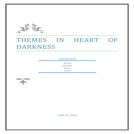 Themes in heart of darkness 