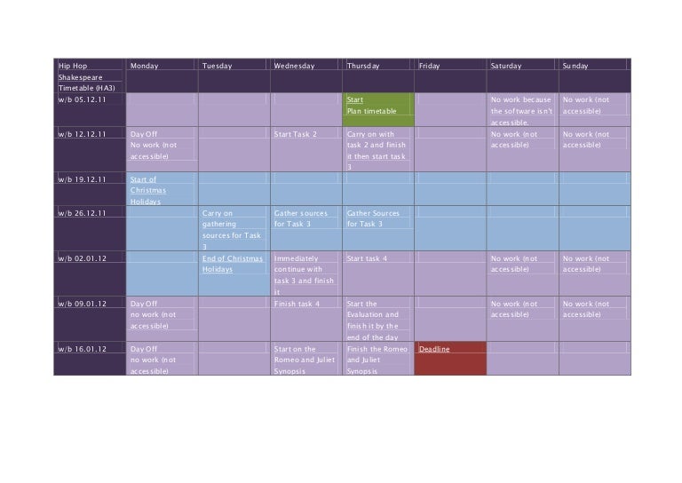 assignment-timetable