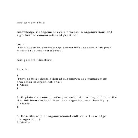 Assignment Title Knowledge management cycle process in or.docx