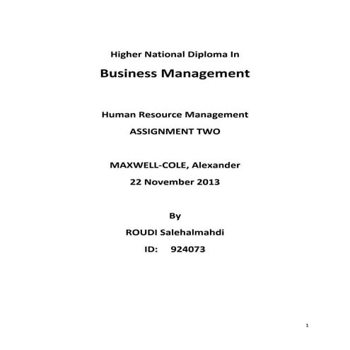 Human Resource Management, 