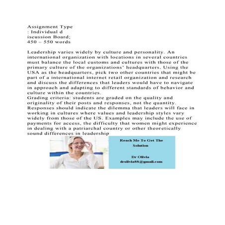 Assignment Type Individual discussion Board;   450 – 550 word.docx