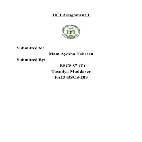 Assignmnet 1hci tasmiya 209