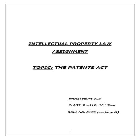 The Patent Act