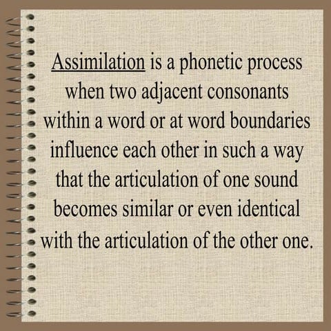 Assimilation in Linguistics | PPTX