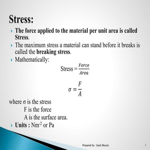 stress and strain