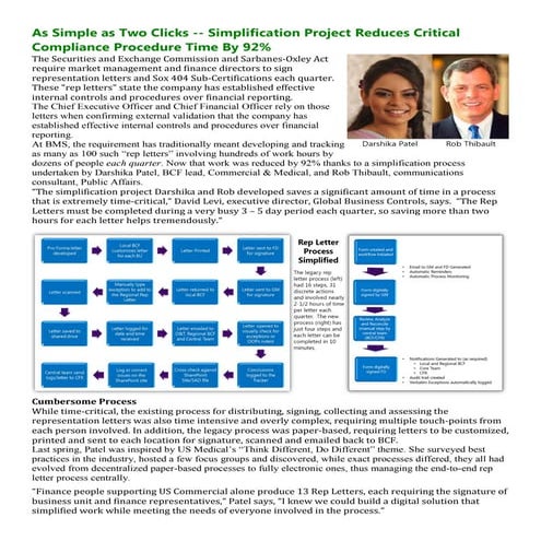 Simplification - SOX 404 Rep Letter - As simple as two clicks