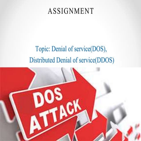 Assingement on dos  ddos