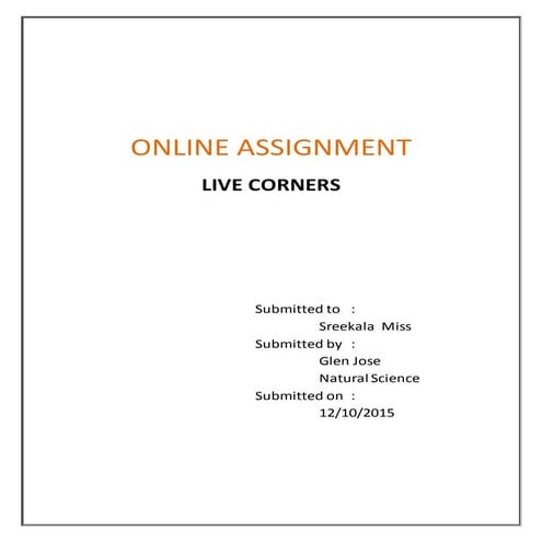 Online Assignment