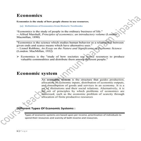 introduction to economics and financial | PPTX