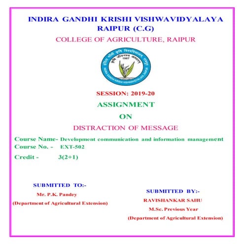 Distraction of message