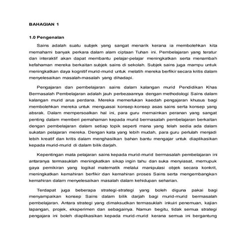 Assingment full sains