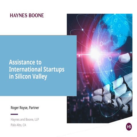 Assistance to International Startups in Silicon Valley - Royse.pptx