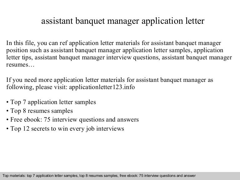 sample banquet manager resume