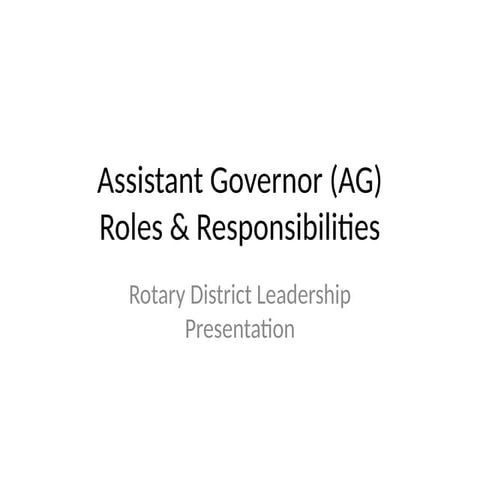 Comprehensive Guide to Assistant Governor Roles and Responsibilities in ...