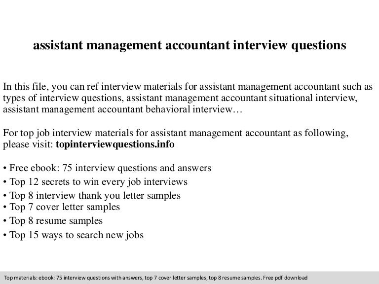 assistant management accountant cover letter