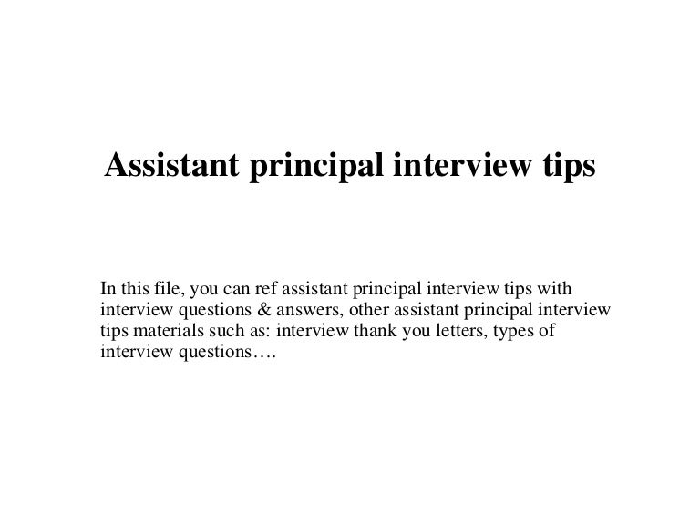 assistant principal interview questions