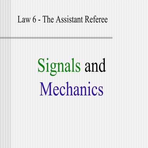 Assistantrefereeflagsignals