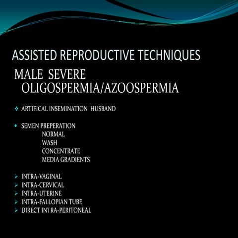 Assisted reproductive techniques | PPTX