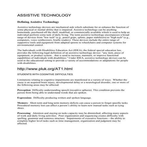 Assistive technology