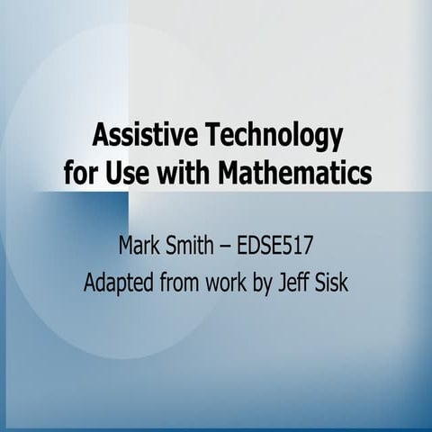 Assistive Technology And Math