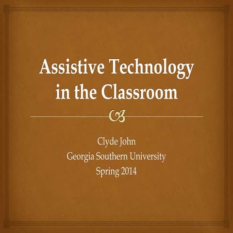 Assistive technology in the classroom