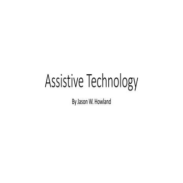 Assistive Technology Presentation ED505