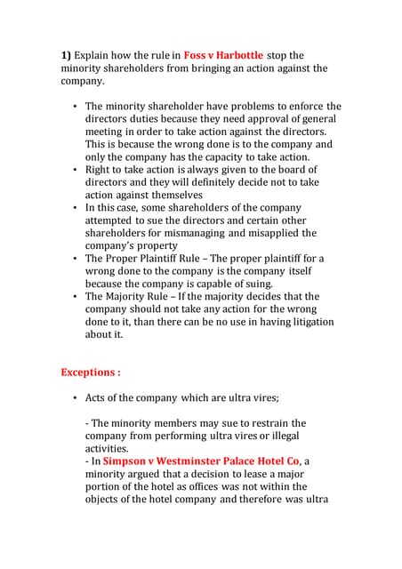 Association Law - Minority